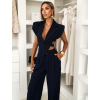 Tmavě modrý elegantní kalhotový kostým ARVENOX