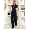 Tmavě modrý elegantní kalhotový kostým ARVENOX