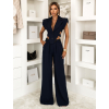 Tmavě modrý elegantní kalhotový kostým ARVENOX