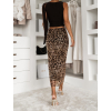 Leopardí stylová midi sukně NORELA