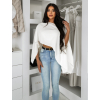 Bílý elegantní letní crop top JOVALA
