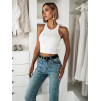 Bílé bavlněné basic tílko FLINXA
