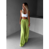 Zelené široké volné dlouhé kalhoty OLVIRA