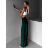 Smaragdové široké volné dlouhé kalhoty OLVIRA