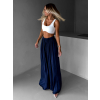 Tmavě modré široké volné dlouhé kalhoty OLVIRA