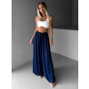 Tmavě modré široké volné dlouhé kalhoty OLVIRA