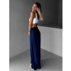 Tmavě modré široké volné dlouhé kalhoty OLVIRA