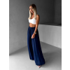 Tmavě modré široké volné dlouhé kalhoty OLVIRA