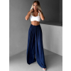 Tmavě modré široké volné dlouhé kalhoty OLVIRA