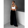 Černé široké volné dlouhé kalhoty OLVIRA