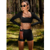 Černé sportovní push up krátké kraťasy LEMURE