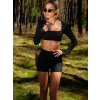 Černé sportovní push up krátké kraťasy LEMURE
