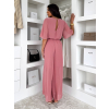 Starorůžový elegantní dlouhý společenský overal LEIRIA