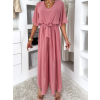 Starorůžový elegantní dlouhý společenský overal LEIRIA