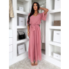 Starorůžový elegantní dlouhý společenský overal LEIRIA