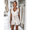 Krémový elegantní letní krátký overal OTARAN