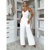 Bílý elegantní dlouhý overal VOTOTA