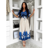 Modré bavlněné vypasované šaty ASVENA