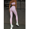 Růžové sportovní push up legíny VRATAN s řasením
