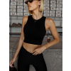 Černé sportovní joga tílko CENIVA se šněrováním