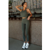 Khaki sportovní yoga top CALENO