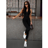 Černý sportovní dlouhý overal KAMAR s holými zády