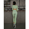 Pistáciové jóga legíny TERNILA s vysokým pasem