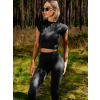 Černé sportovní jóga tričko OLMIRA