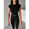 Černé sportovní jóga tričko OLMIRA