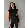 Černé sportovní jóga tričko OLMIRA