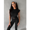 Černé sportovní jóga tričko OLMIRA