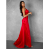 Červené dlouhé společenské šaty KULOSA
