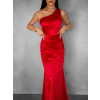Červené dlouhé společenské šaty KULOSA