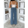 Modré džínové kalhoty ZORINA s páskem