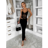Černé přiléhavé šaty RIVEYA s průstřihy