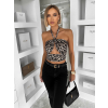Leopardí sexy vázací top REIGH