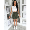 Khaki krátká volánková áčková sukně ROZITA