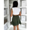 Khaki krátká volánková áčková sukně ROZITA