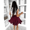 Vínová krátká volánková áčková sukně ROZITA
