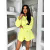 Neon žlutý elegantní komplet ZUNDRA s kraťasy