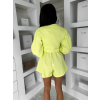 Neon žlutý elegantní komplet ZUNDRA s kraťasy