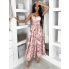 Starorůžové letní dlouhé květované šaty YSMERA