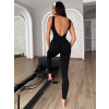 Černý zeštíhlující tvarující sportovní overal SLITER