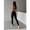 Černý push up sportovní overal DRESIEN