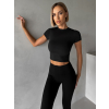 Černé sportovní fitness tričko MEREDIN