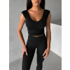 Černý sportovní pilates top LORAMIA