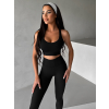 Černá sportovní jóga podprsenka VELURA