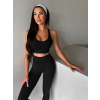 Černá sportovní jóga podprsenka VELURA