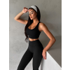Černá sportovní jóga podprsenka VELURA