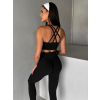 Černá sportovní jóga podprsenka VELURA